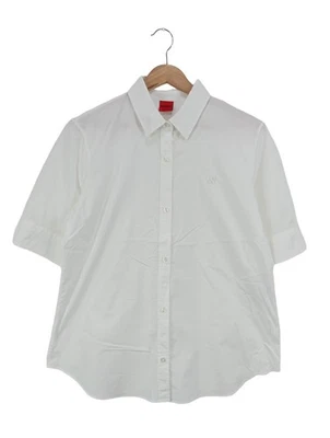 HUGO BOSS Camisa de manga corta Mujeres Camisa de vestir Talla EU 40 blanco - Imagen 1 de 4