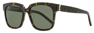 Saint Laurent Square Monogram Sunglasses SL M40 004 Havana 54mm YSL - Picture 1 of 3