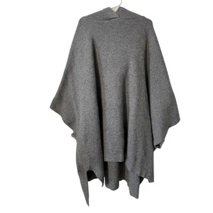 Zara Knitwear Fancy Collection Gray Hooded Poncho Girls 11-12 Years Pullover - Picture 1 of 6