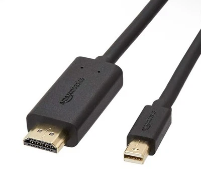 Mini DisplayPort to HDMI Cable | 1080p Full HD | Gold-Plated | 0.9m (3ft) Black - Image 1 of 4
