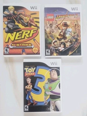 Wii Nerf Strike, Toy Story3, Indiana Jones2, LOTE DE 3 JUEGOS Todos Foto 1 de 4