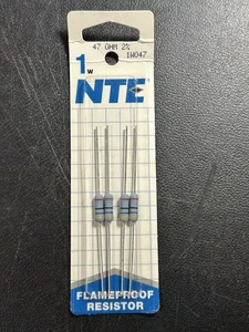 NTE Flameproof Resistor 47 Ohm 2%. 1W047 - Picture 1 of 3