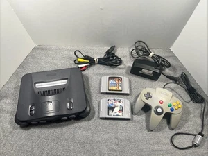 Nintendo 64 N64 Console Bundle NUS-001 W/ Controller, AV & Power Cables - Tested - Picture 1 of 10