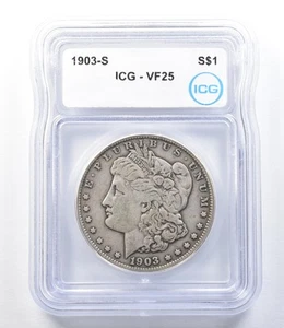 1903-S Morgan Silver Dollar VF25 ICG *8845 - Picture 1 of 3