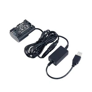 New For Canon 90D 7D2 5D4 DR-E6 DC Coupler LP-E6 Dummy Battery + USB Power Cable - Picture 1 of 6
