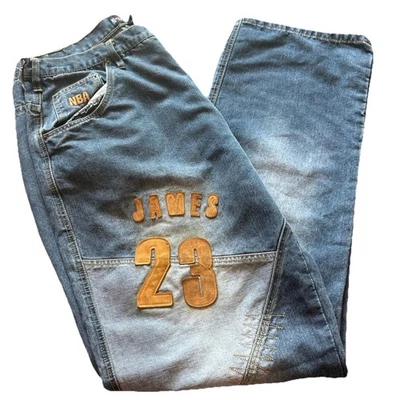 Jeans de mezclilla vintage UNK Lebron James Cavaliers NBA para hombre 40x34 holgados sueltos Foto 1 de 4