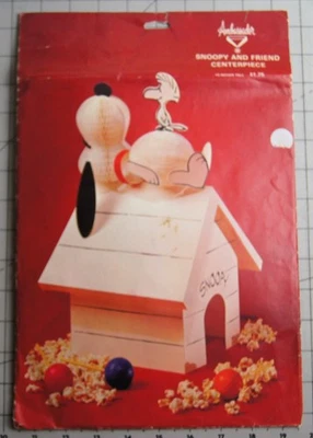 Vintage Snoopy and Friend Centerpiece  Ambassador 15" Tall Woodstock Dog House - Image 1 of 3