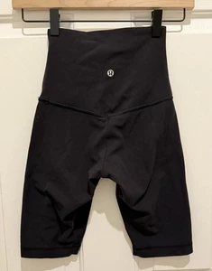 Lululemon W7BHUS Super High Rise Shorts Size 2 Black 10” Inseam See Photos - Picture 1 of 8