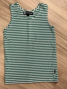Beau Hudson Boys Striped Tank Top Australia Shop Size 4 Green/white - Picture 1 of 1