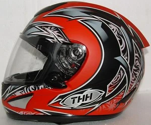 CASCO DE MOTOCICLETA DE CALLE THH TS41 ROJO NEGRO SM - Imagen 1 de 4