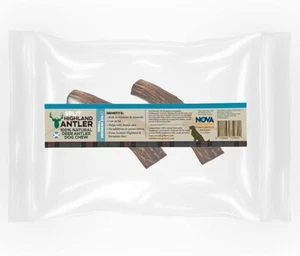 Highland Split Antler Small Dog Chew Pack of 2 Horns Organic Chews Dog Toy - Picture 1 of 2