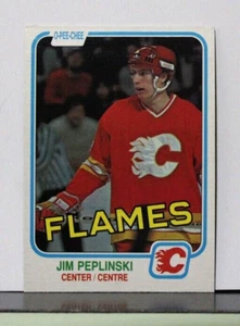 1981-82 OPC O PEE CHEE HOCKEY #49 JIM PEPLINSKI ROOKIE CALGARY FLAMES - Foto 1 di 2