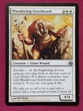 Magic The Gathering MORNINGTIDE WANDERING GRAYBEARD single white card MTG