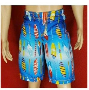 Barbie Dolls Fashion Ken Boyfriend Shorts Swim Trunks Surf Board Swimming Trunks - Picture 1 of 5