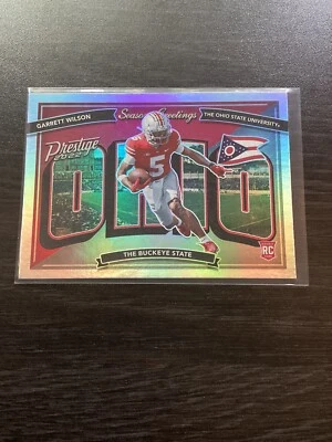Garrett Wilson 2022 Prestige Football Seasons Greetings Holo RC #  SG-7 Ohio - Image 1 of 2