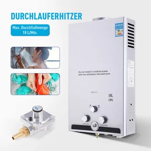 6L-18L gasheizung Gasdurchlauferhitzer Propan Warmwasserbereiter Wasserspeicher - Bild 1 von 156
