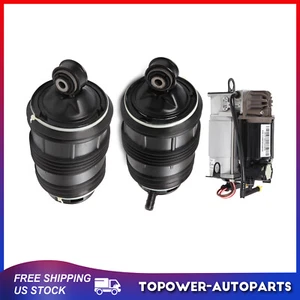 3PCS Rear Air Suspension Spring + Compressor For Mercedes W211 W219 E280 E63 AMG - Picture 1 of 4