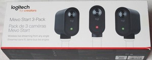 Logitech Mevo Start 3-Pack Wireless Live Streaming Cameras, for Multi-Camera 
