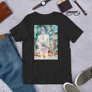 Camiseta UNISEX - WILLIAM BURROUGHS Acuarela Retrato - Tela Vestido Camisa Traje - Imagen 1 de 6