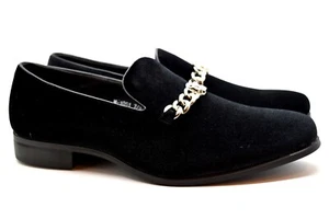 HERREN SAMTSCHNALLE SLIPPER DESIGNER KLEID PARTY HALBSCHUH HOCHZEIT SCHUHE UKGR 6-12 - Bild 1 von 25