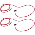 2pcs 3.5mm 1/8 Male to Male 4-Pole Car AUX Audio Cable Cable Y4N2