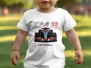Boys 2nd Birthday T Shirt White T-Shirt Race Car Theme Boys Second Birthday Tee - Picture 1 of 5