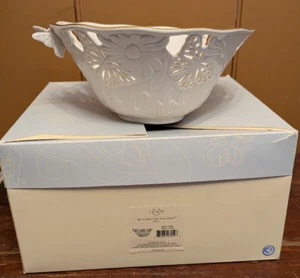 LENOX BUTTERFLIES and LACE 10" Bowl w/ 24K Gold Trim Art Centerpiece - Picture 1 of 10