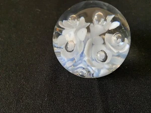 Vintage Bob St Clair Paperweight Lavender Flowers 9" - Picture 1 of 3
