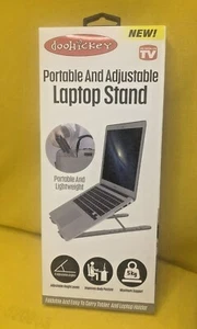 Portable Laptop Stand Adjustable Foldable Notebook Tablet by Doohickey (Silver) - Picture 1 of 8