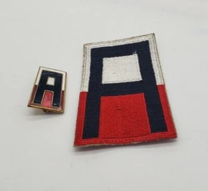 US Army WW2 era to KOREA era 1st Army Patch Pin Lot Original - Picture 1 of 4