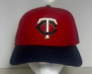 Minnesota Twins Hat Cap New Era 9Forty Red Hook and Loop MLB Logo Official - Picture 1 of 6