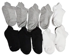 *NEW* 10 Pack Childrens Boy Or Girl Ankle Socks 4 Gray 3 Black 3 White #52y24 - Picture 1 of 3