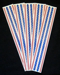 Mrs Grossman Five Vintage 2x12 inch Design Line "4th of July" Sticker Sheets - Picture 1 of 1