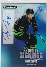 2022 UD PARKHURST SPRING EXPO TYLER SEGUIN PRIORITY SIGNINGS AUTOGRAPH AUTO /10