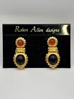NWT Robert Allen Hang Drop Clip Earrings Goldtone Costume Jewelry