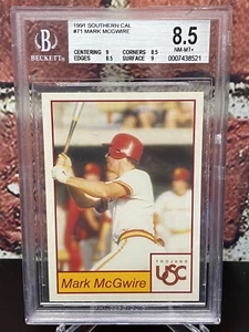 1991 Mark Mcgwire BGS 8.5 College Classics #71 USC Rookie MINT RC Trojans 1982 - Picture 1 of 2