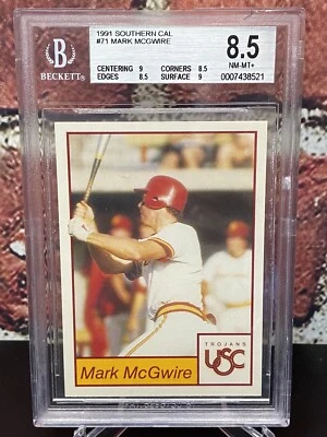 1991 Mark Mcgwire BGS 8.5 College Classics #71 USC Rookie MINT RC Trojans 1982 - Image 1 of 2
