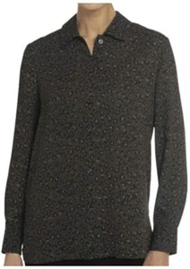 Chelsea & Theodore Womens Long Sleeve Button Up Leopard Print Blouse Shirt - NWT - Picture 1 of 2