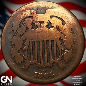 Pieza de 2 centavos 1864 Y8681 - Imagen 1 de 2