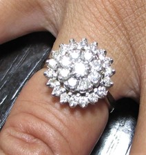 CHRISTMAS  SALE 18K YELLOW & WHITE GOLD APPROX. 1.00CT DIAMOND RING  SIZE 5.75