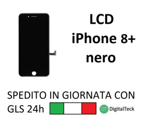 LCD PER APPLE IPHONE 8 PLUS NERO DISPLAY ORIGINALE TIANMA TOUCH SCREEN FRAME - Picture 1 of 6