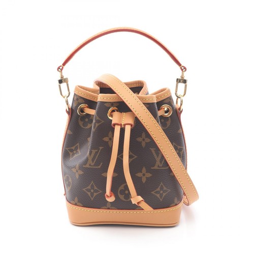 LOUIS VUITTON（LV） Borsa a tracolla Louis Vuitton Nano Noe M81266 tela monogramma marrone usata donna