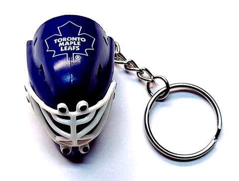 TORONTO MAPLE LEAFS HOCKEY MINI TEAM GOALIE MASK KEYCHAIN 1.5" TALL NHL LICENSED Cover