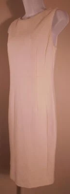 Vestido recto azul les copains para mujer blanco tejido de algodón texturizado sin mangas talla 42 Foto 1 de 4