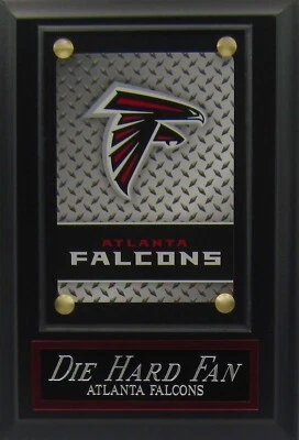 DIE HARD FAN ATLANTA HALCONS LOGO TARJETA PLACA PARA TU HOMBRE CUEVA DECORACIÓN DE PARED Foto 1 de 3