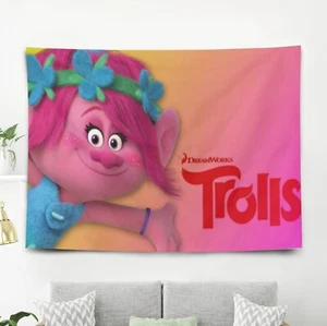 Trolls Tapestry Gift Wall Hanging Backdrop for Room Bedroom Girls Or Boys Fans - Picture 1 of 8