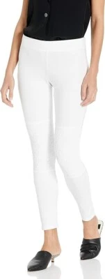Leggings para mujer HUE de encaje hasta la rodilla de algodón blancos pequeños Foto 1 de 2
