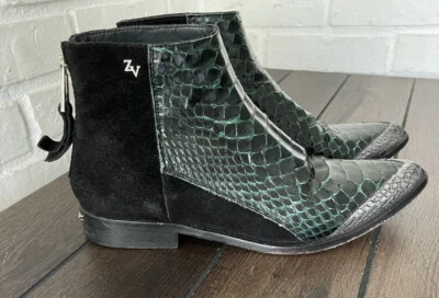 Botas de lagarto ocidental couro verde Zadig & Voltaire tamanho 36 Eu 6 EUA - Imagem 1 de 4