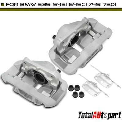 2 件碟刹卡钳带支架适用于宝马 535i 545i 550i 645Ci 745i 760Li 前 — 第 1/4 张图片