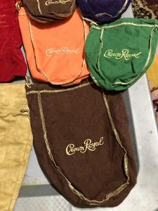 Crown Royal Tasche Lot lila, grün braun, 7 Souvenir Memorabilia rot geht nicht - Bild 1 von 3